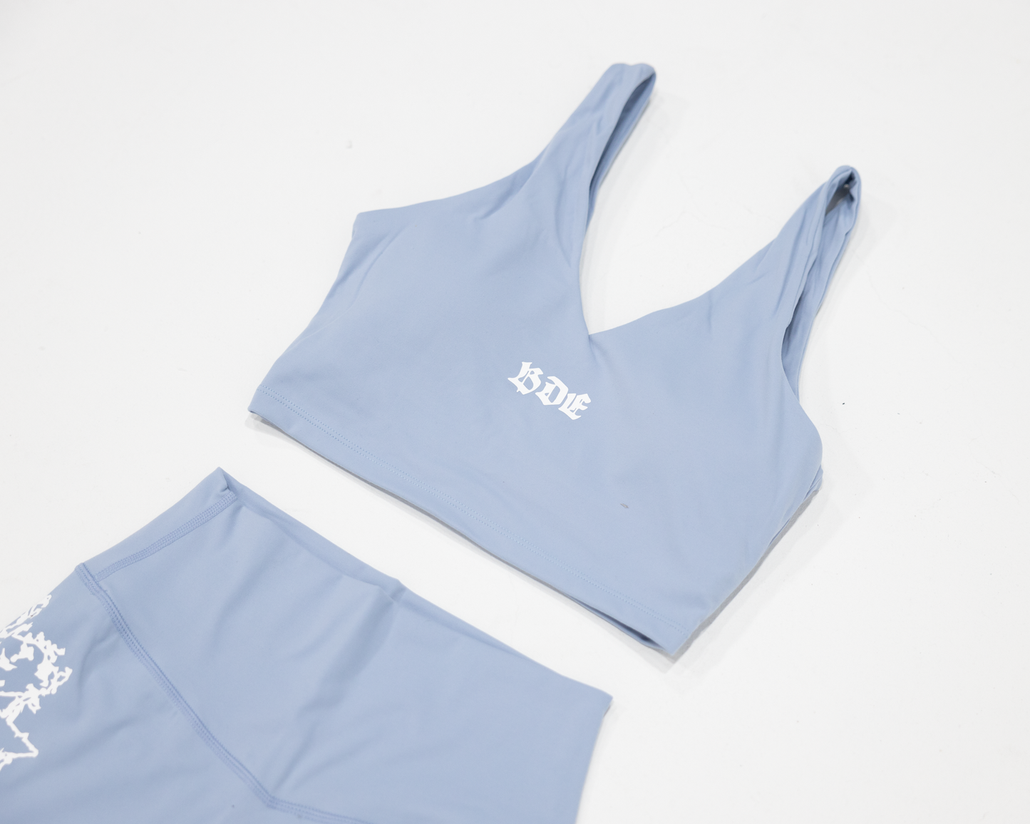 Sky Blue Imprint Sports Bra