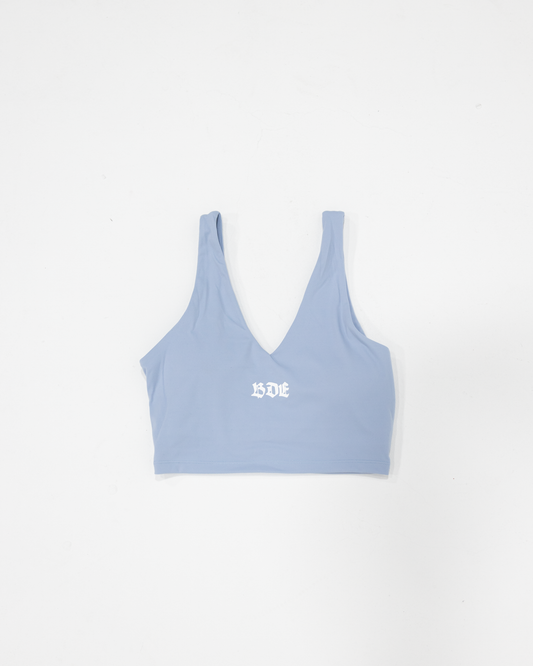 Sky Blue Imprint Sports Bra