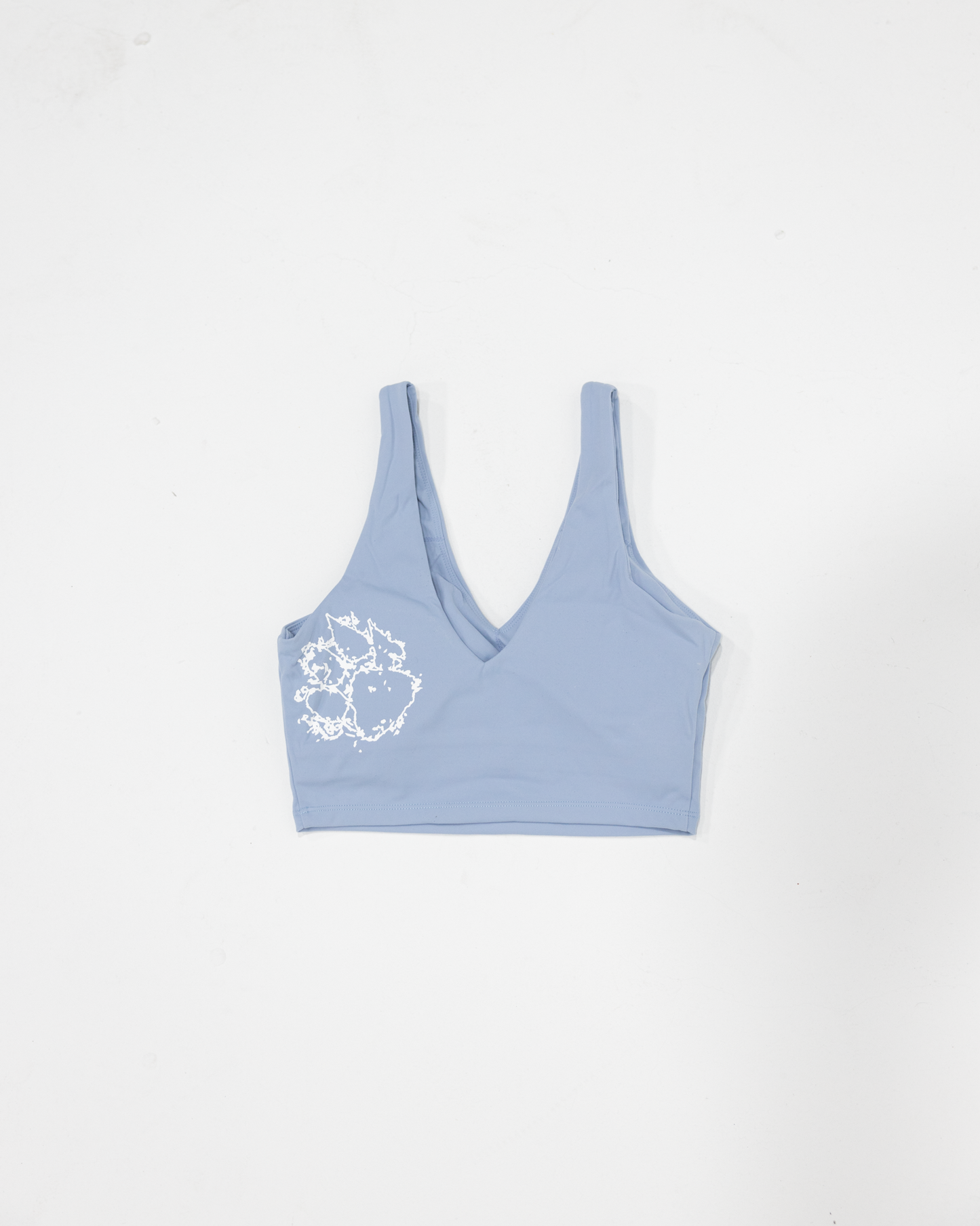 Sky Blue Imprint Sports Bra